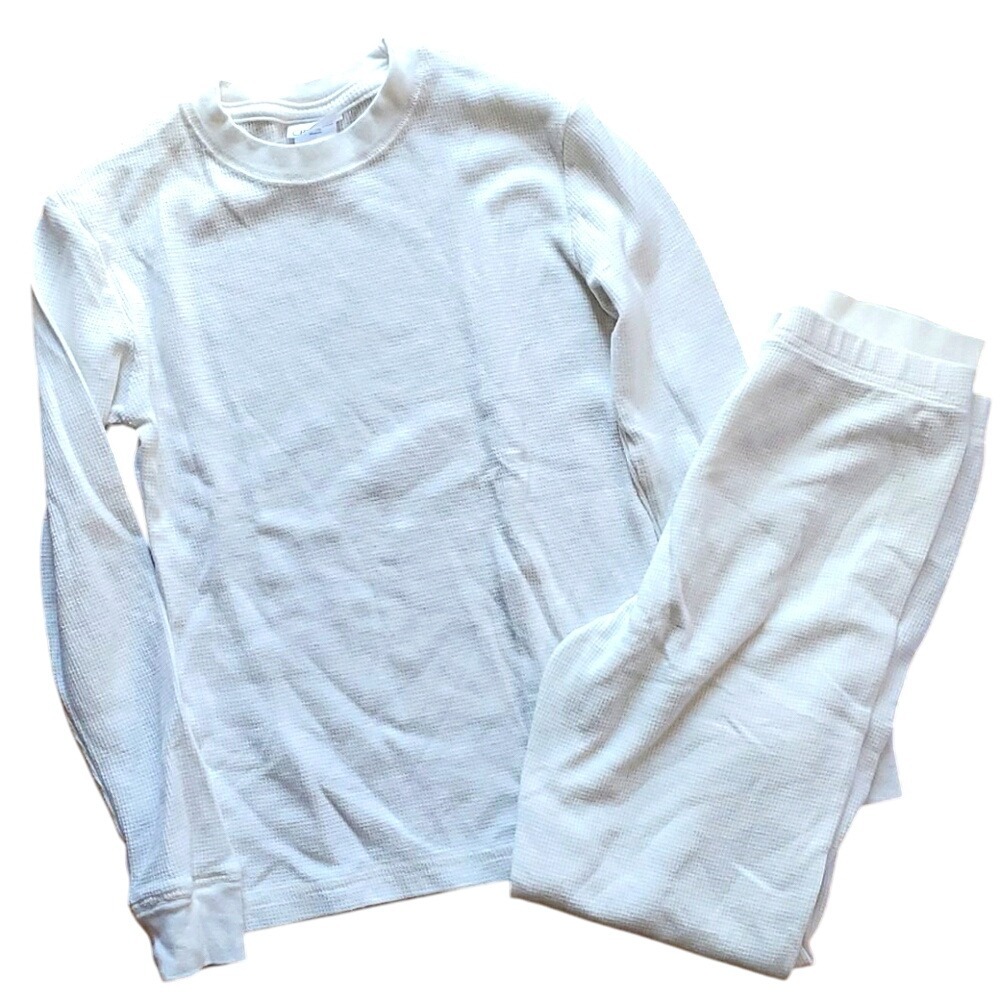 Cherokee Kids Waffle‎ Weave Layering Piece Cream Long Johns Size 7/8